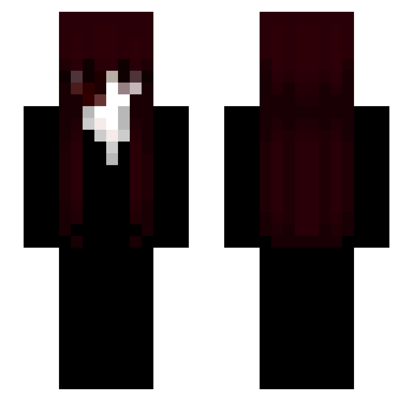 assuRay Minecraft skin, front and back view