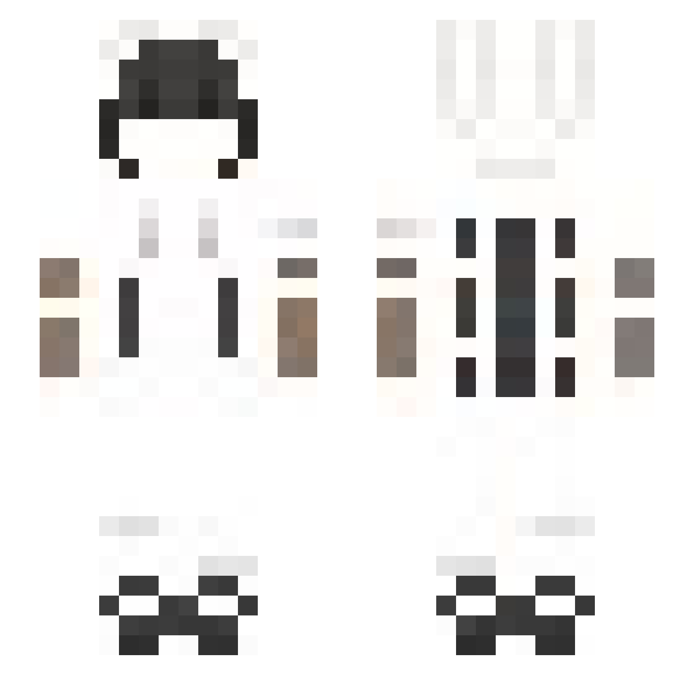 Stongs Minecraft skin, front and back view