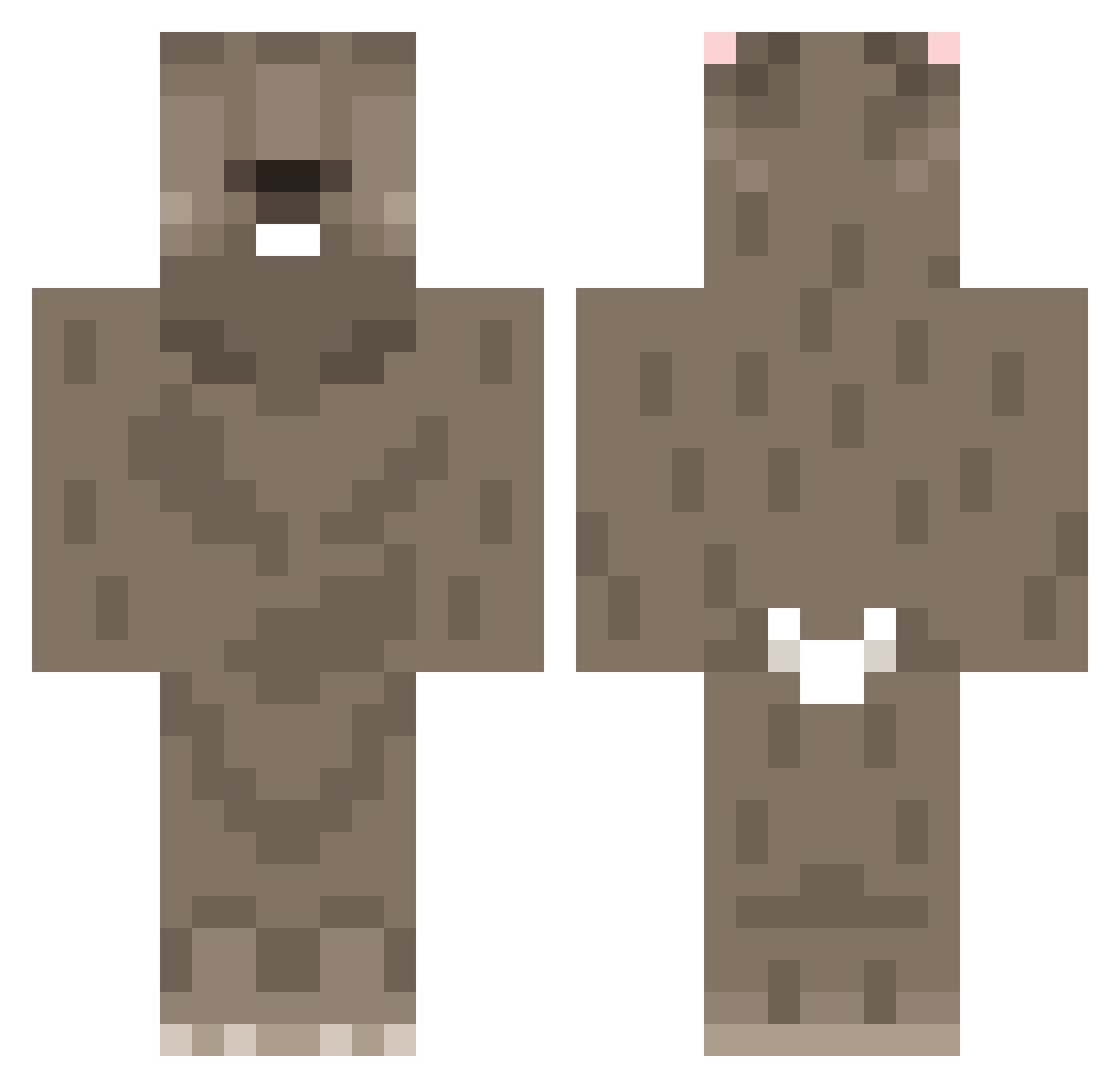 Goblin3847 Minecraft skin, front and back view