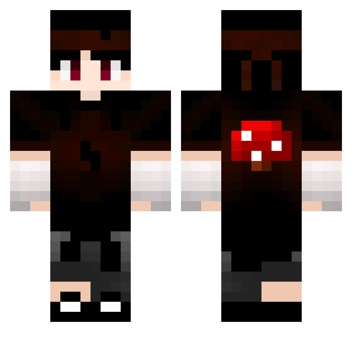 SoyRzn Minecraft skin, front and back view