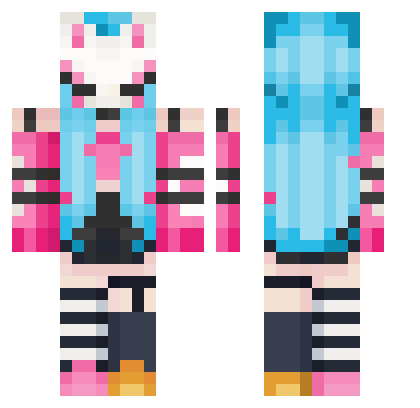 Silva_re Minecraft skin, front and back view