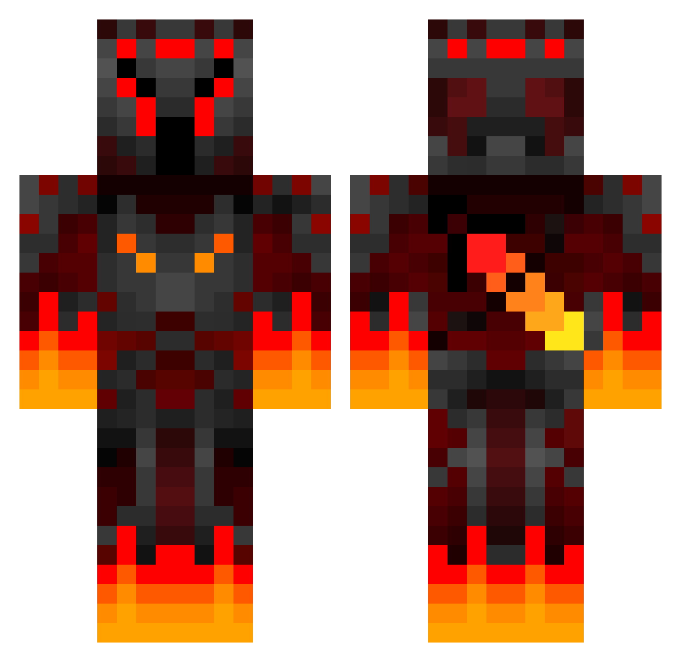 IronSmurf Minecraft skin, front and back view