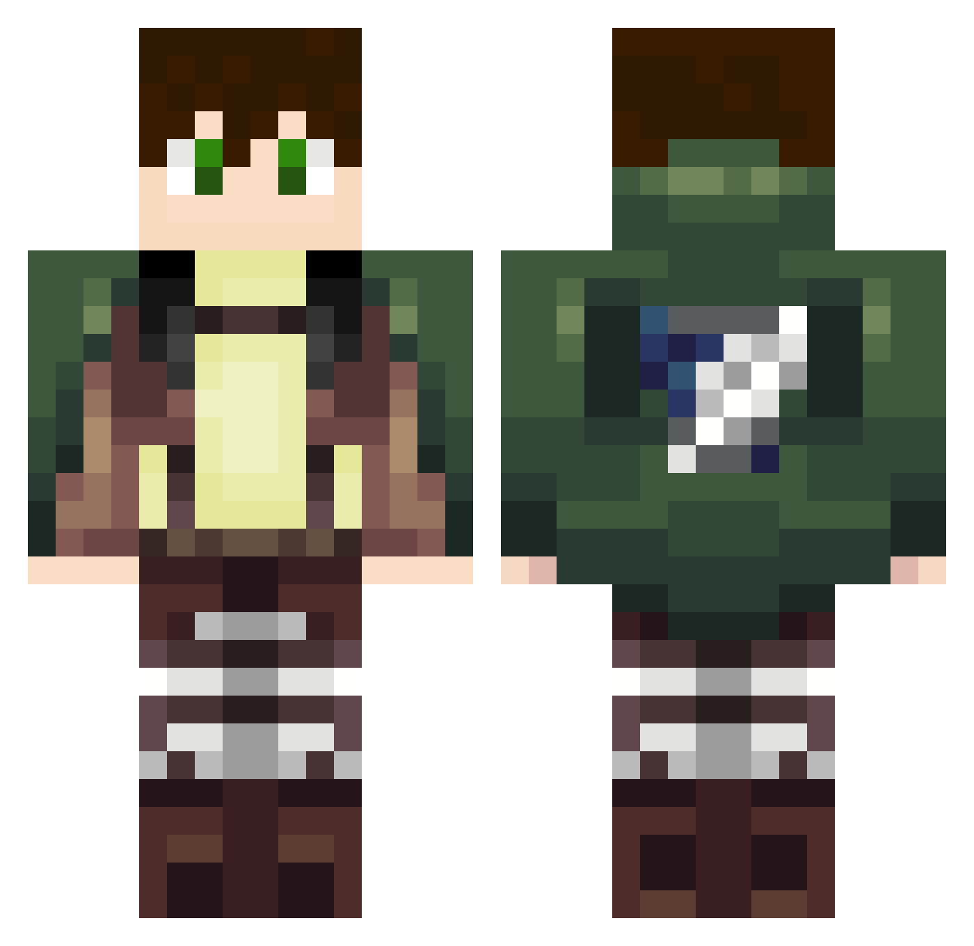 Japamorfo Minecraft skin, front and back view