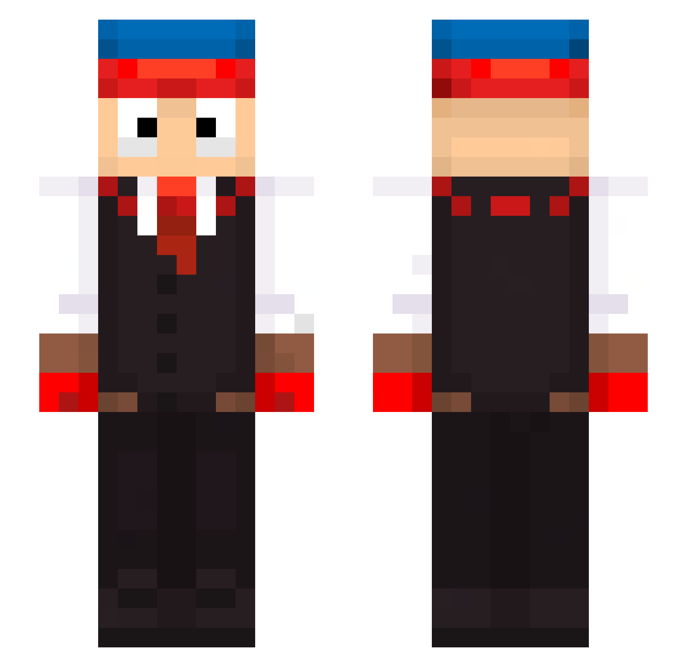 Salomao129 Minecraft skin, front and back view