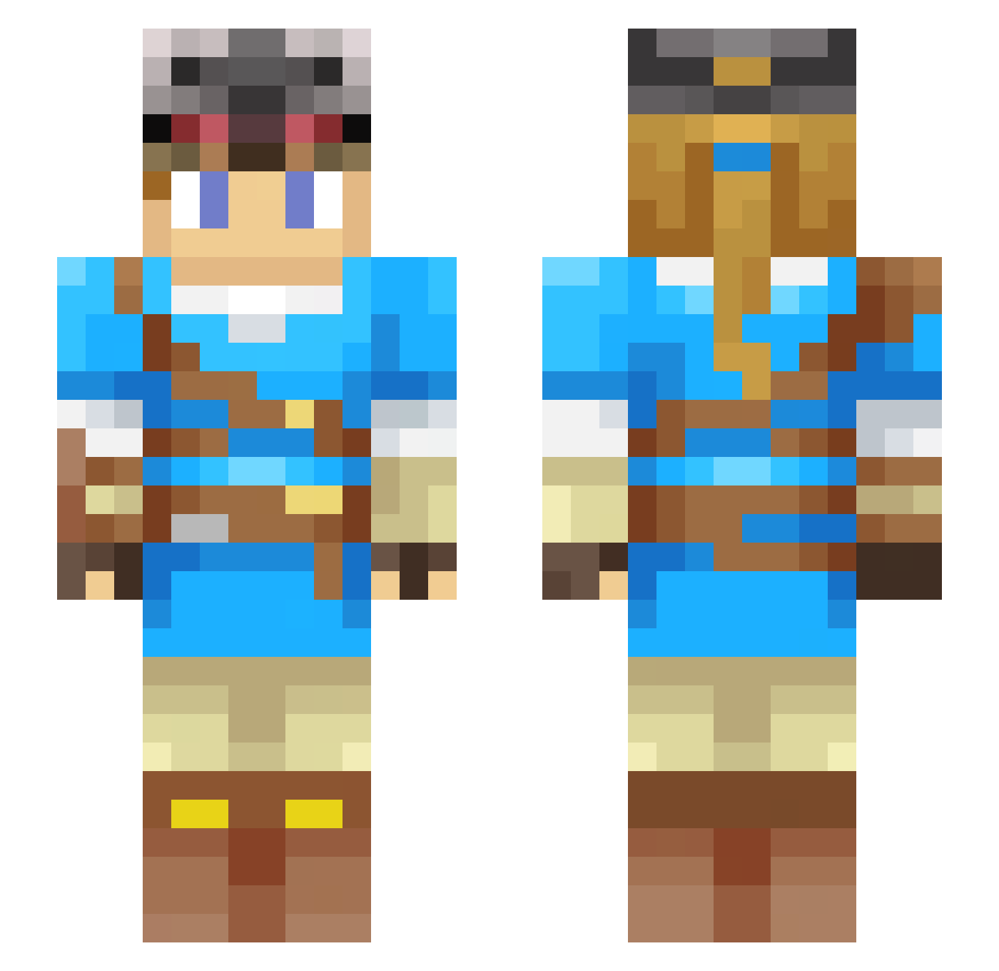 Romy_MC Minecraft skin, front and back view