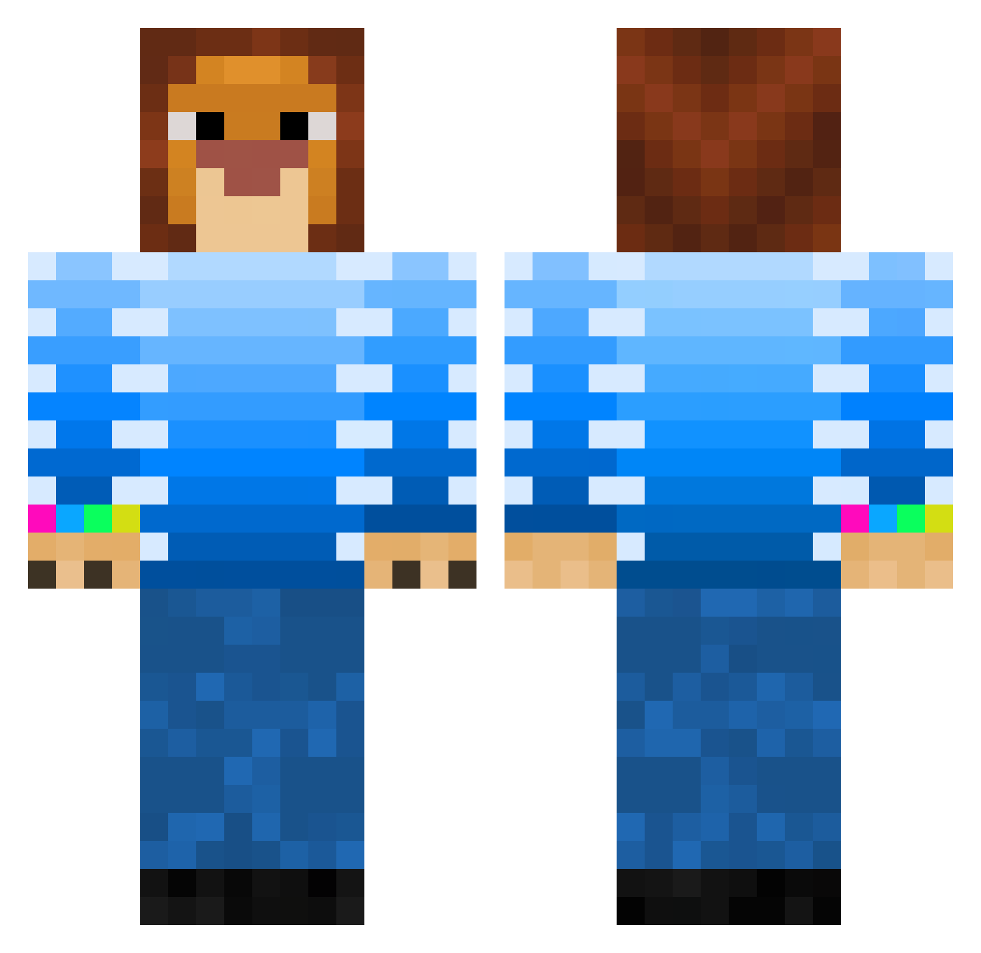toxicmetal956 Minecraft skin, front and back view