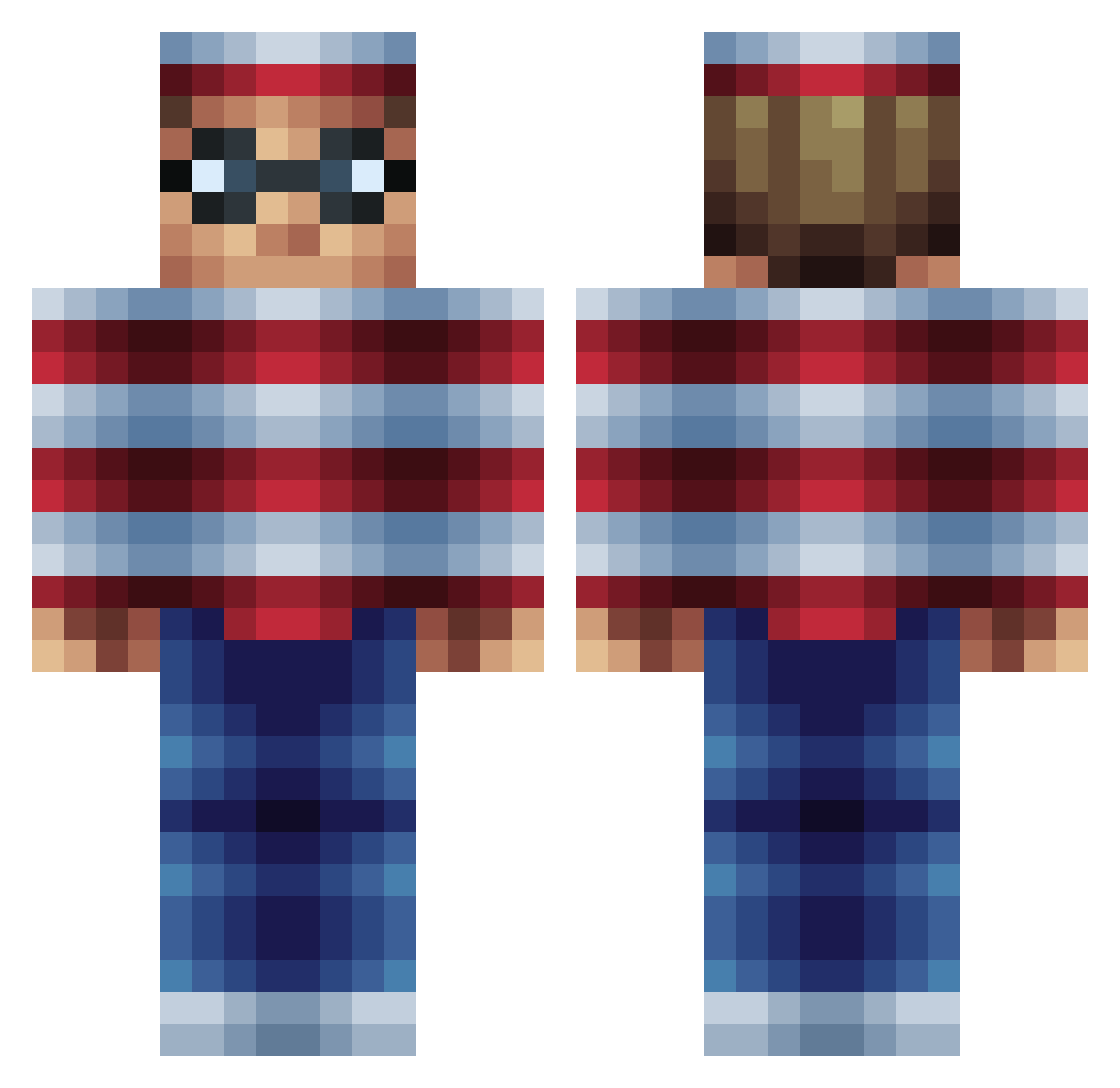 NotUrAvgJo Minecraft skin, front and back view