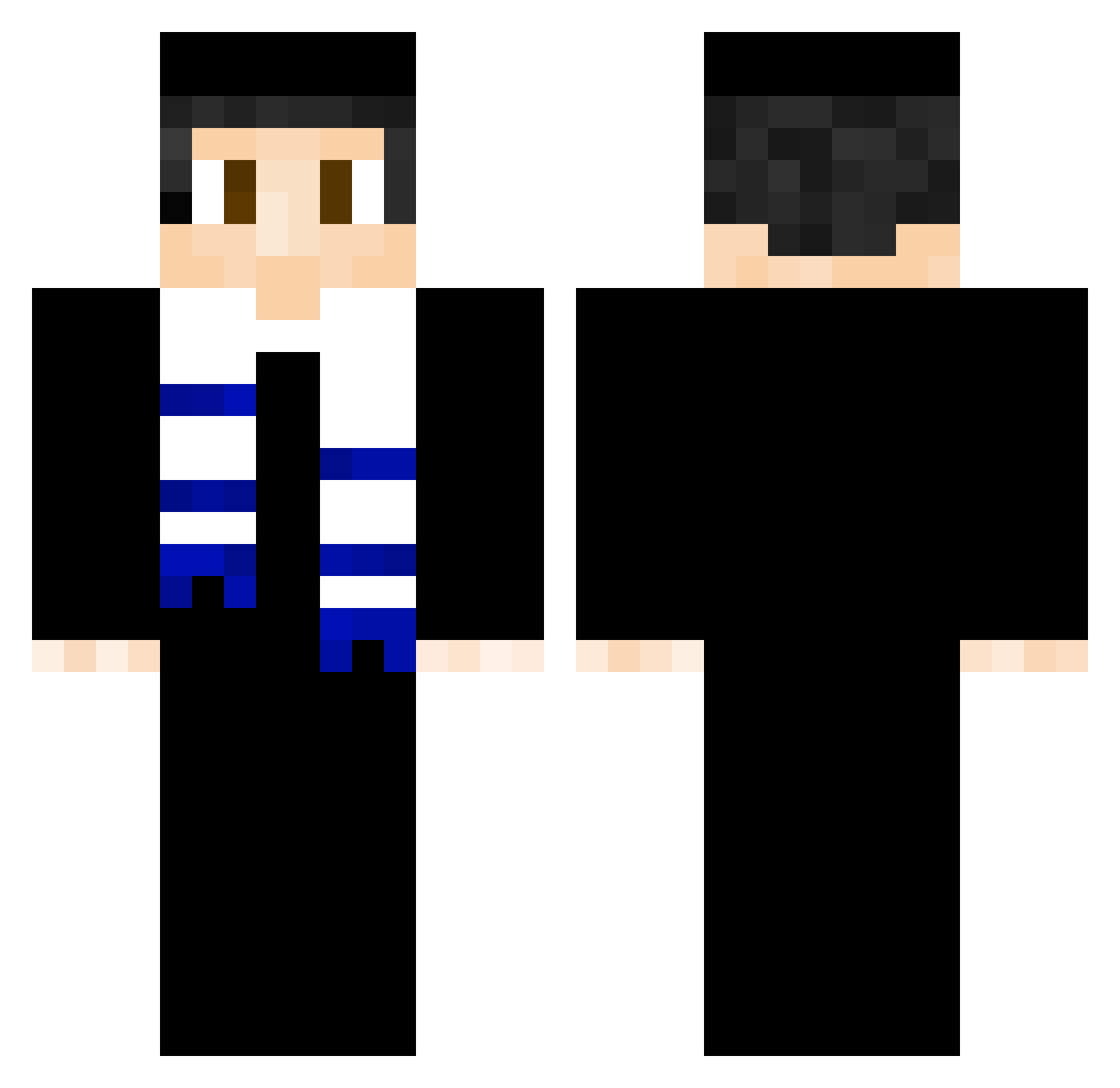 echodude Minecraft skin, front and back view