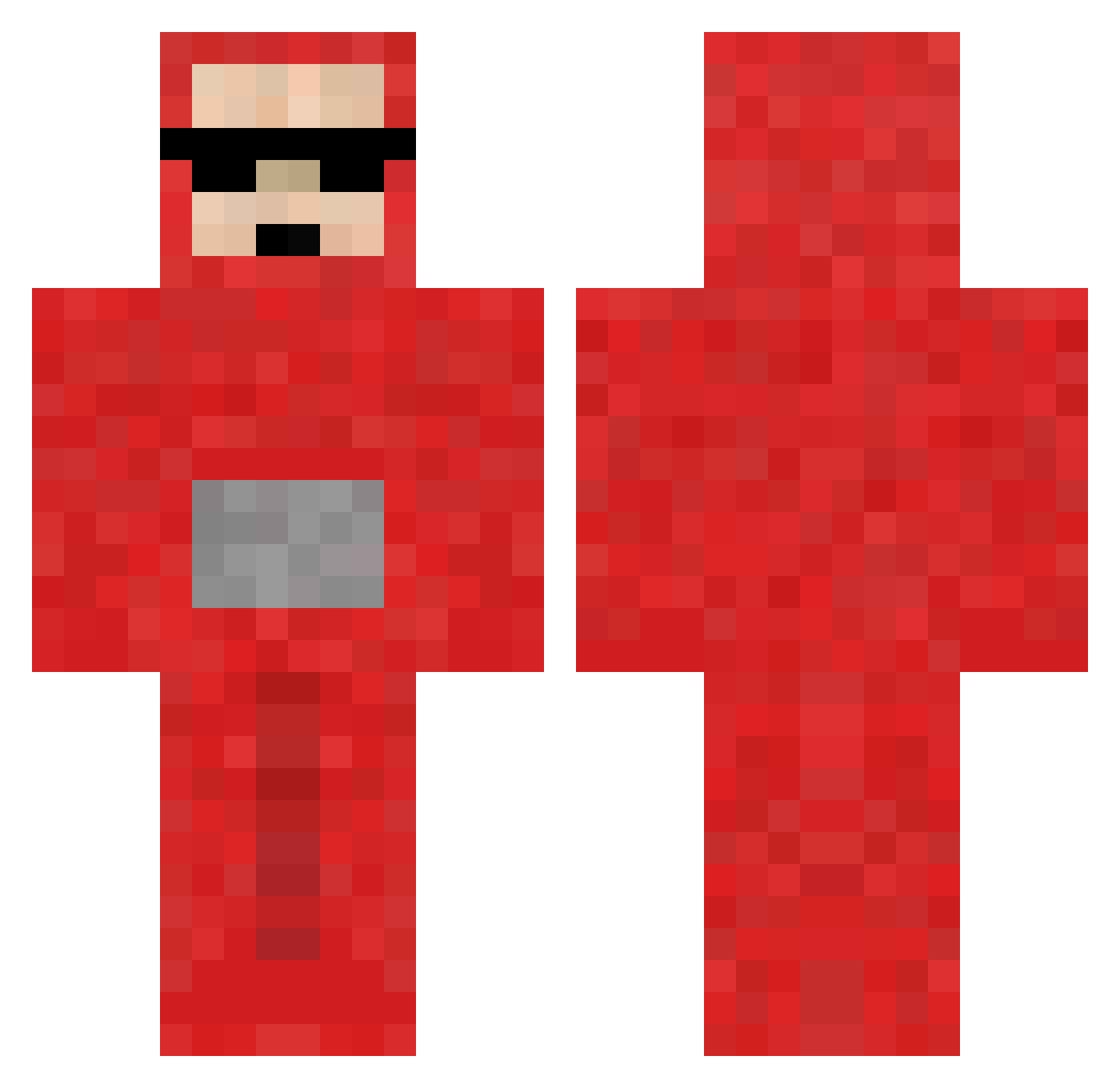jimprogreece Minecraft skin, front and back view