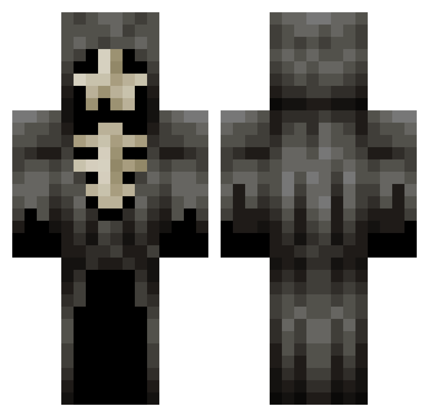 ohDayy Minecraft skin, front and back view