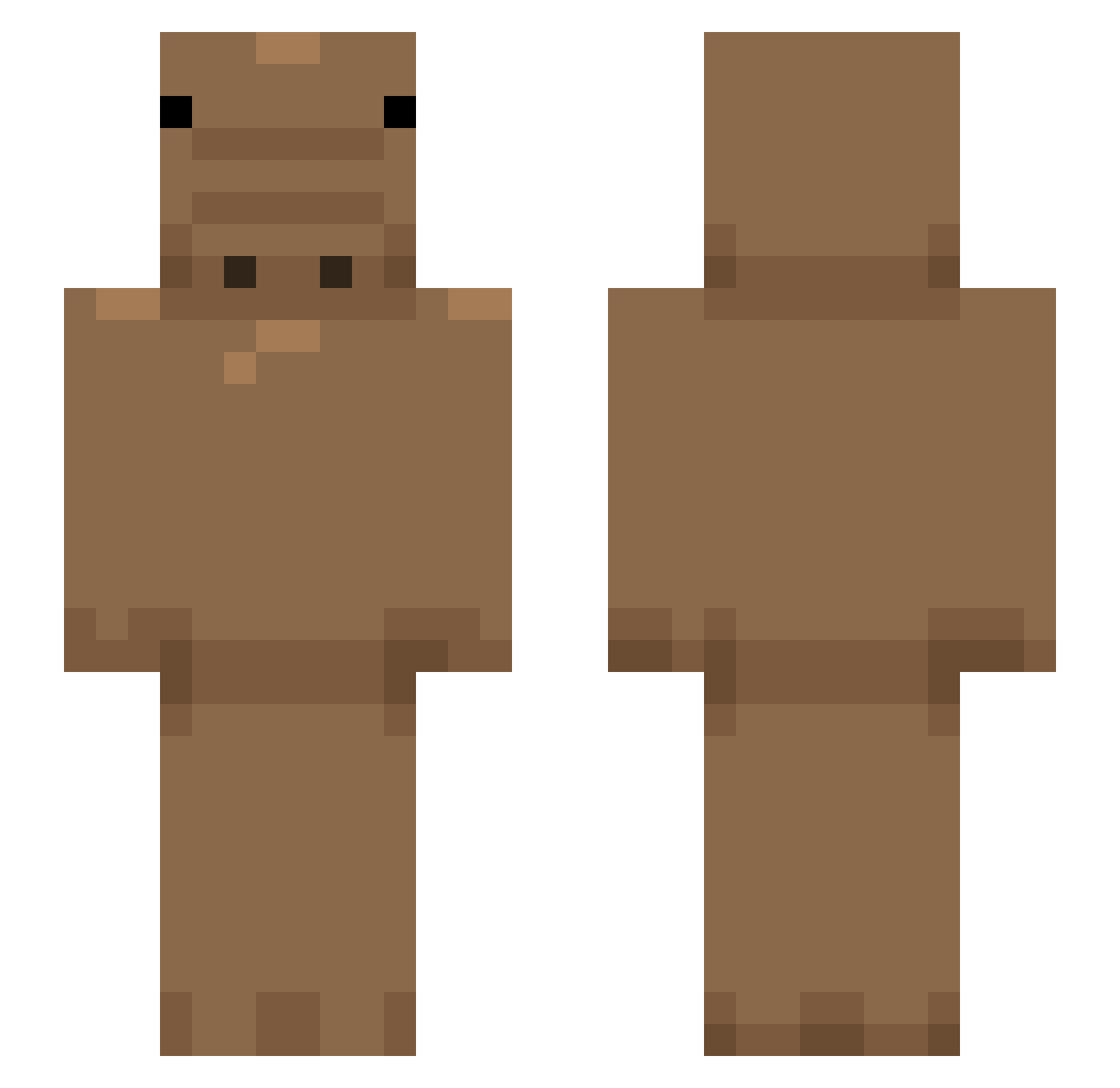 AlfmagKekse Minecraft skin, front and back view