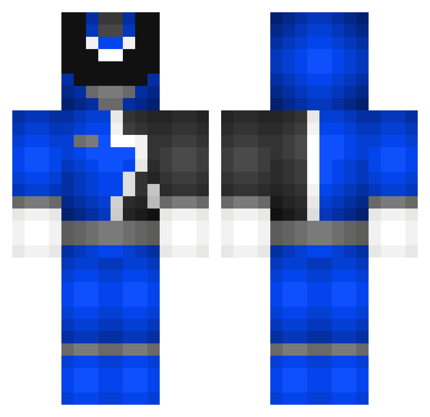 NoobsAllowed Minecraft skin, front and back view