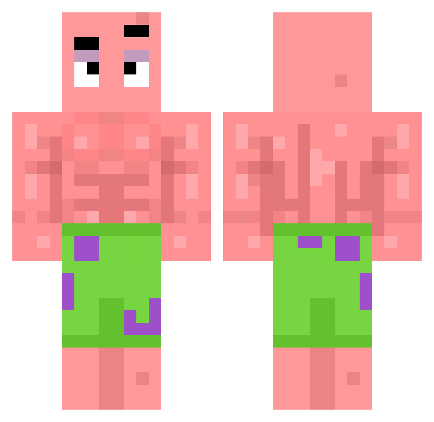 AdamSalam111 Minecraft skin, front and back view