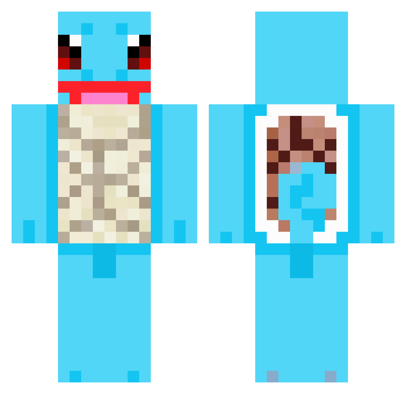 ImSey0 Minecraft skin, front and back view