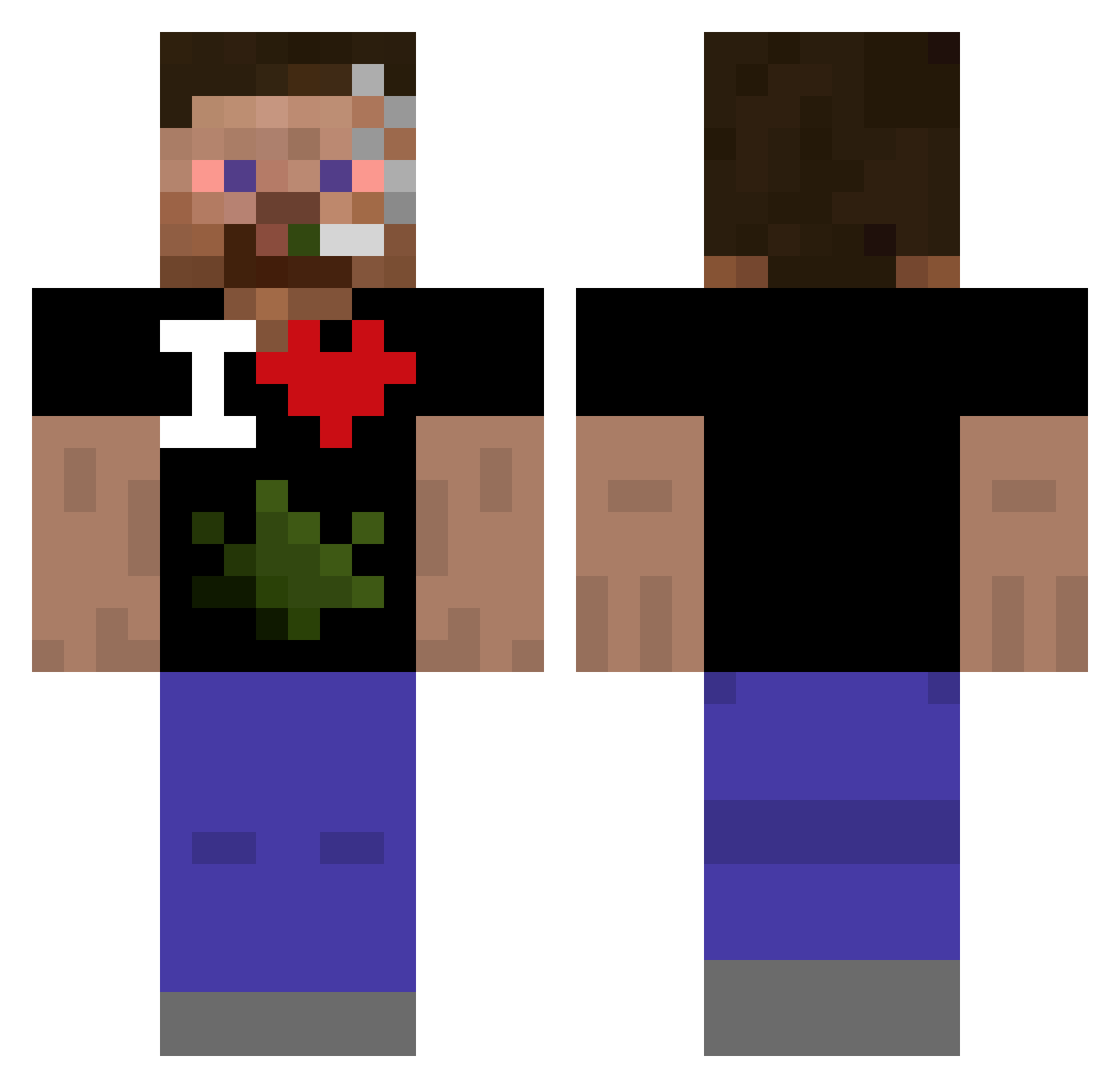 Magical_Brownies Minecraft skin, front and back view