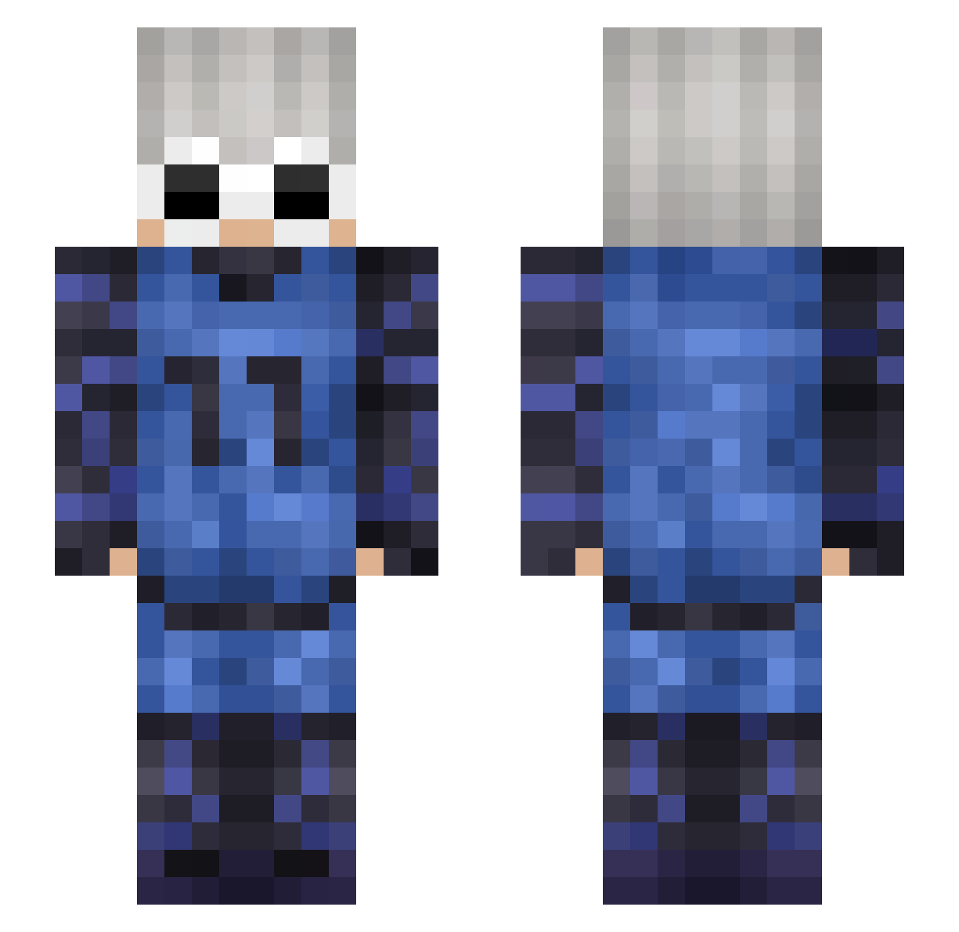 ogscammer Minecraft skin, front and back view