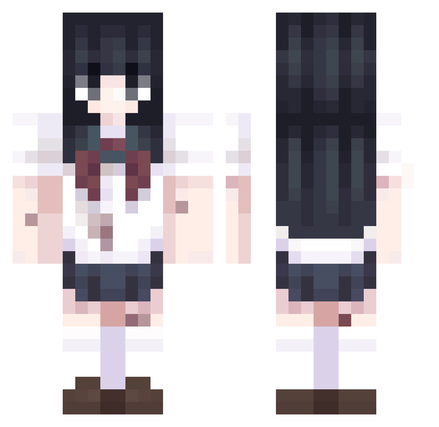EUN_00112 Minecraft skin, front and back view