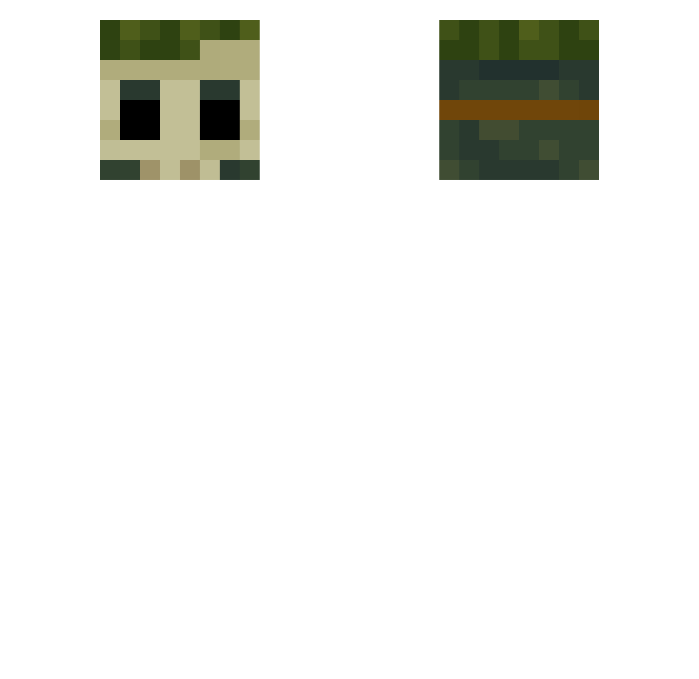 Hiwada Minecraft skin, front and back view
