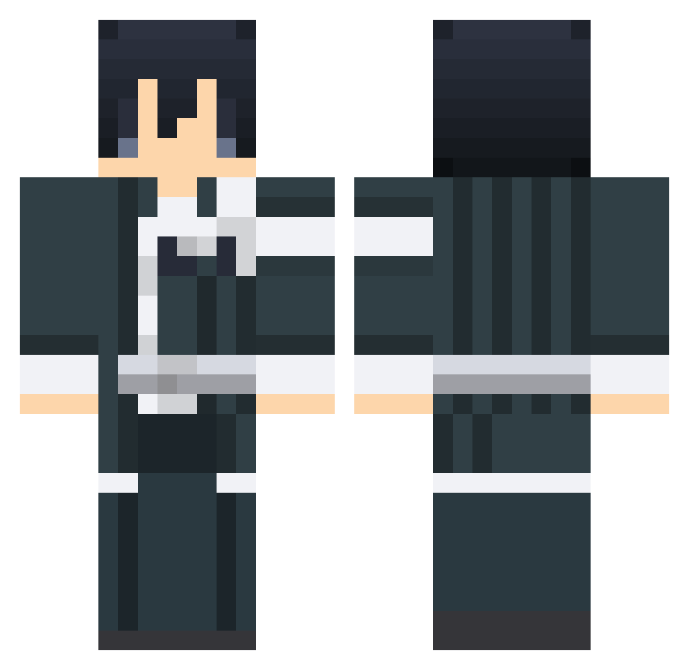 yui_yami Minecraft skin, front and back view