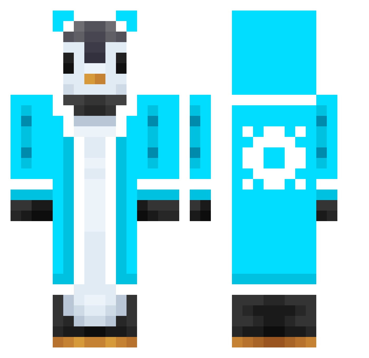 stefano497 Minecraft skin, front and back view