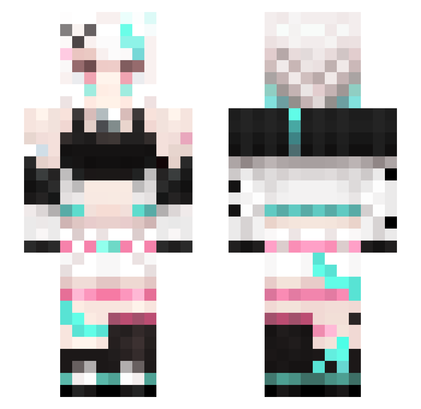 KourraVT Minecraft skin, front and back view