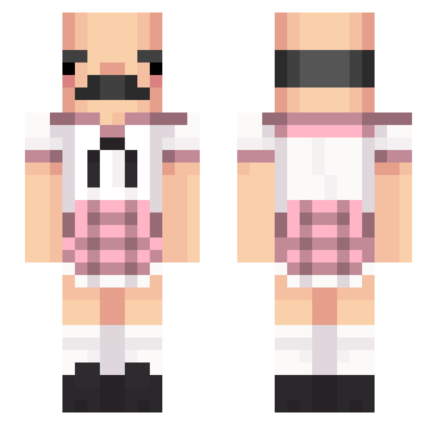 maltsik Minecraft skin, front and back view