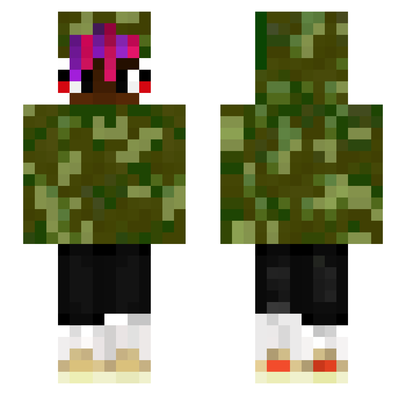 razzonnn_ Minecraft skin, front and back view