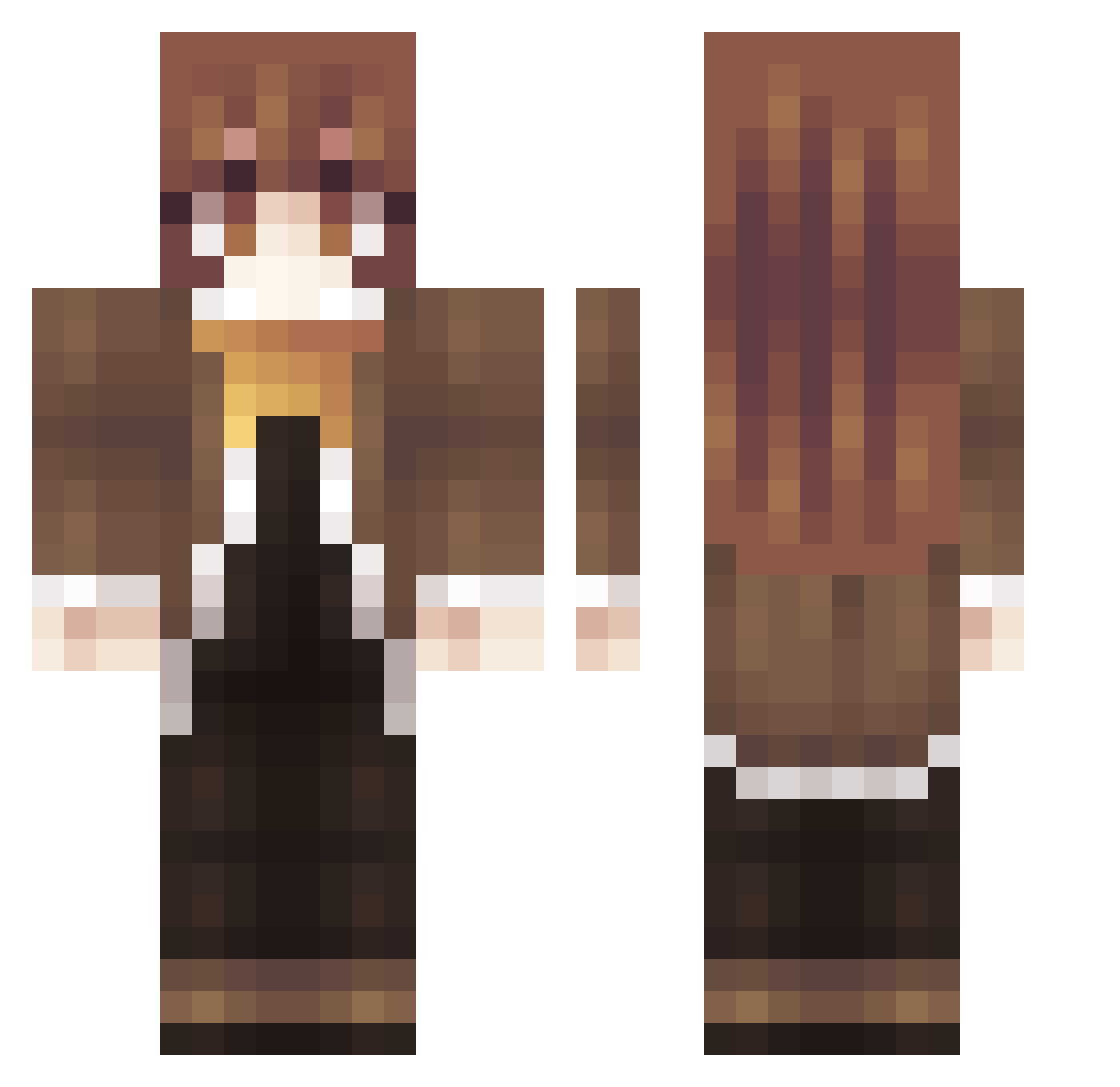 Lxt1f_ila Minecraft skin, front and back view