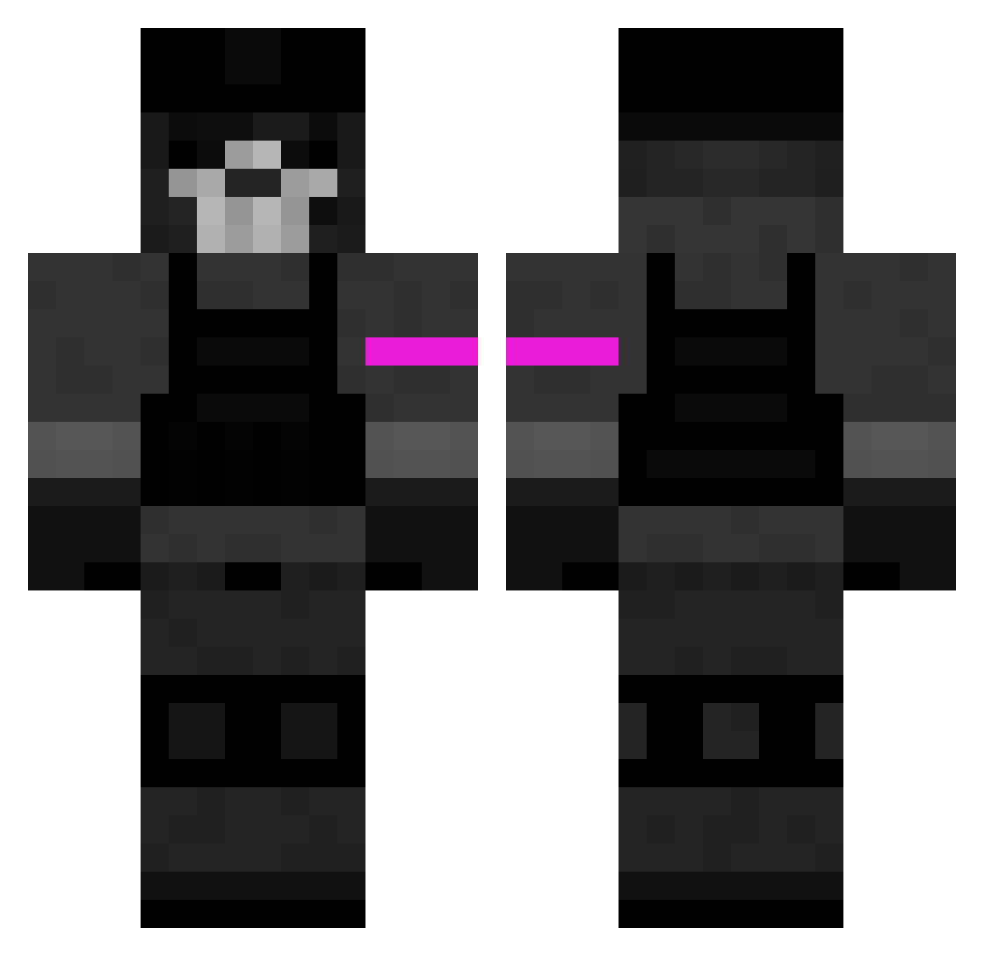 TrollarN Minecraft skin, front and back view
