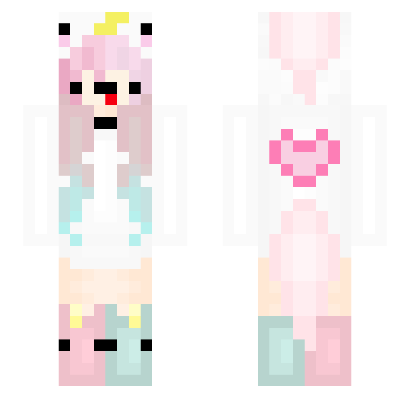 Schlappes781 Minecraft skin, front and back view
