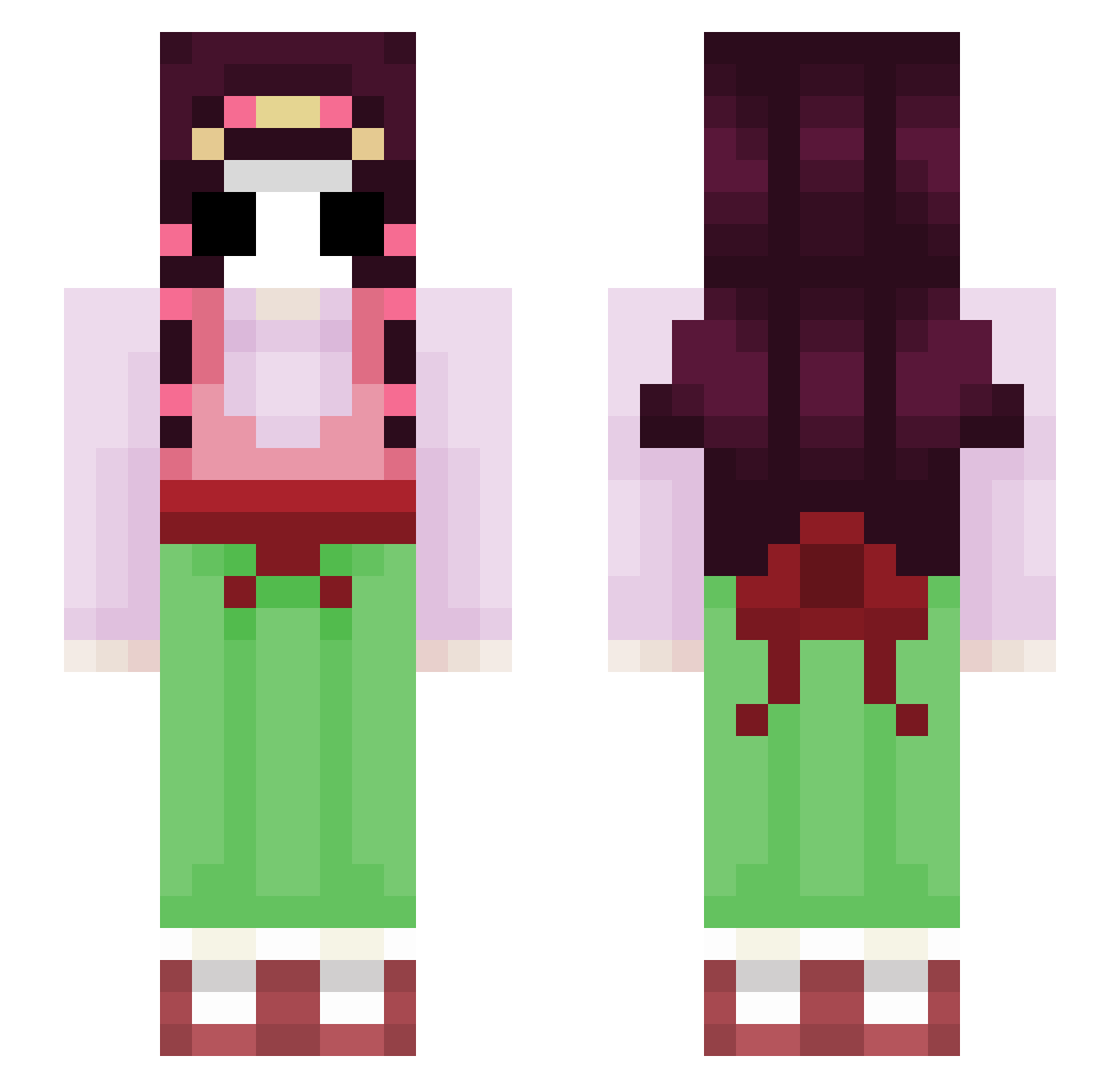 Tivaso Minecraft skin, front and back view