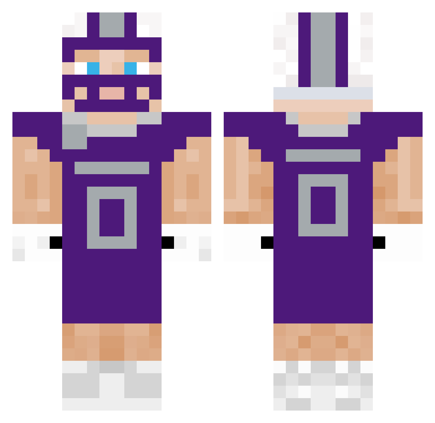 ABeagle Minecraft skin, front and back view