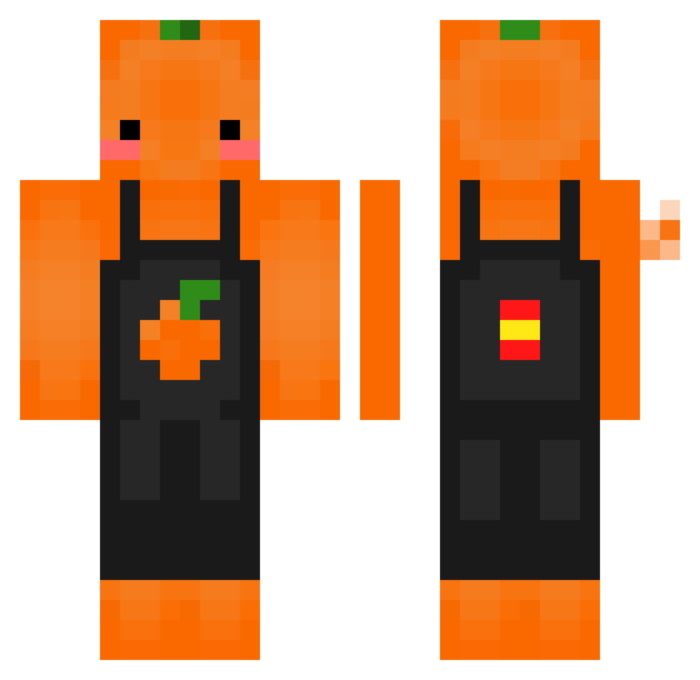 FishnetEnjoyer Minecraft skin, front and back view