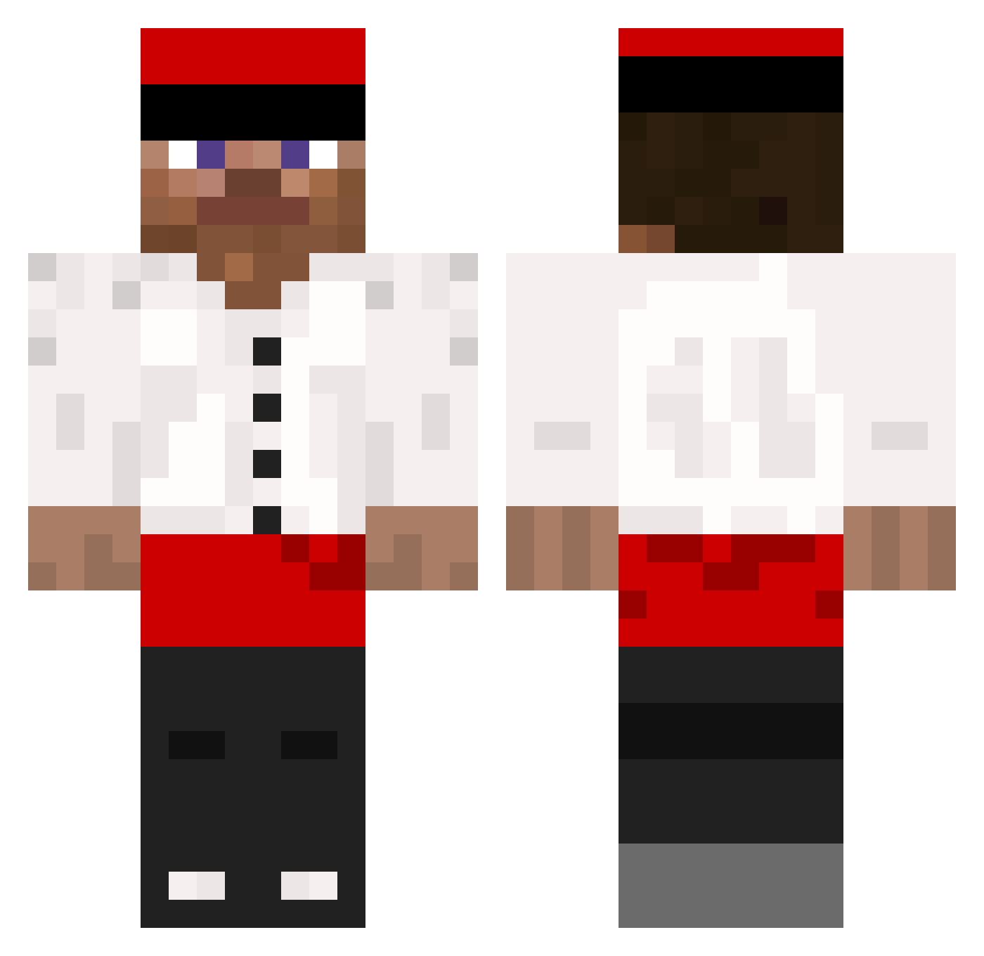 Eriking2002 Minecraft skin, front and back view