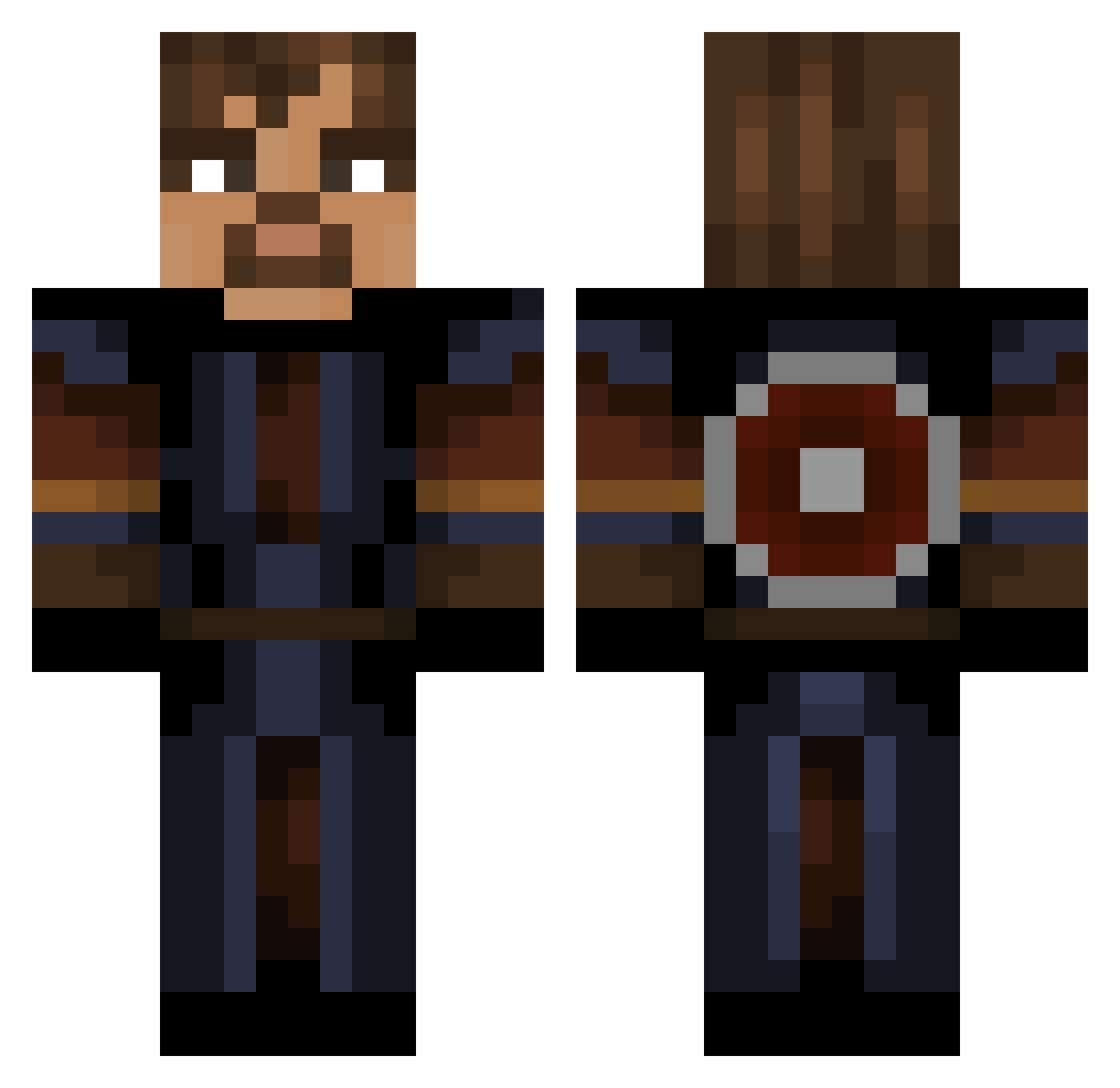 fromiceland Minecraft skin, front and back view