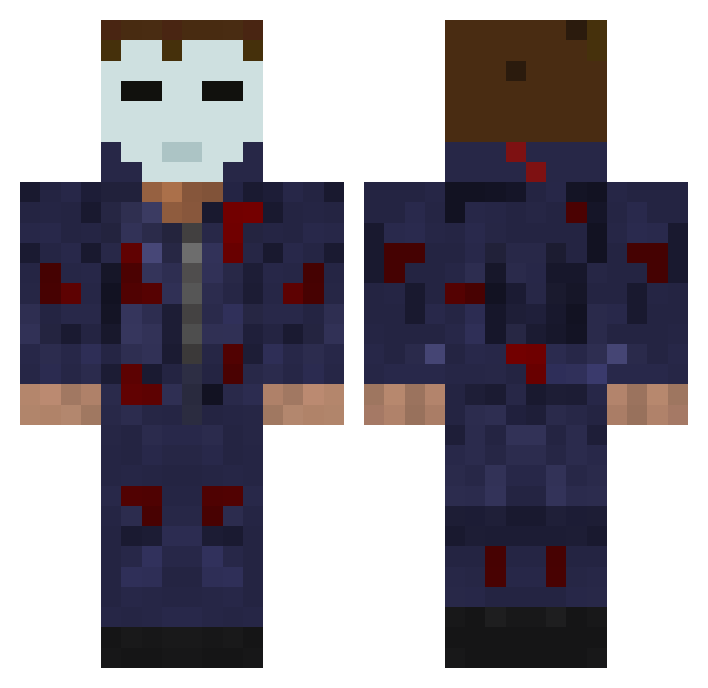 MuffPi Minecraft skin, front and back view