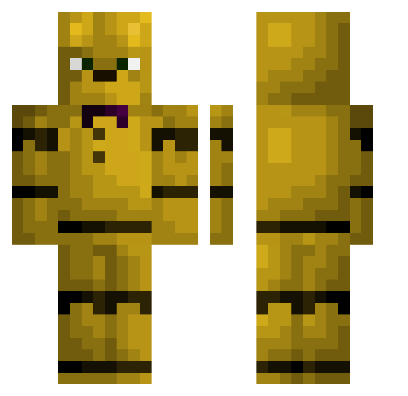 kisstian4 Minecraft skin, front and back view
