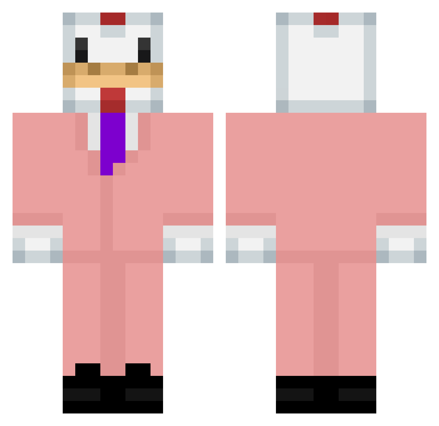 l0RD_Chicken Minecraft skin, front and back view