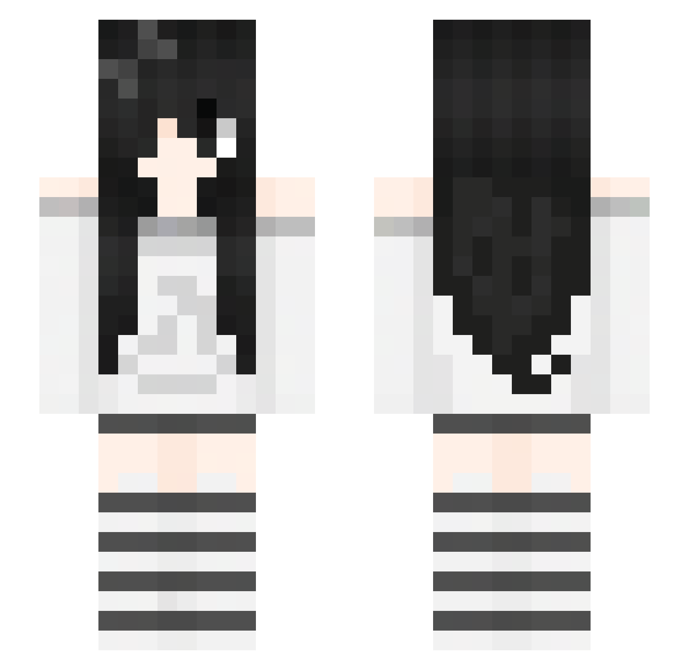 smileypeep Minecraft skin, front and back view