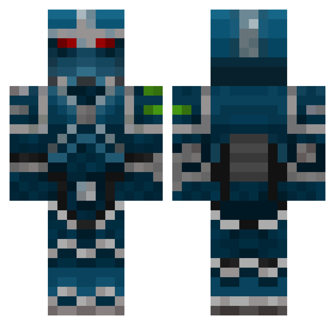 TheChrisbyGamer Minecraft skin, front and back view