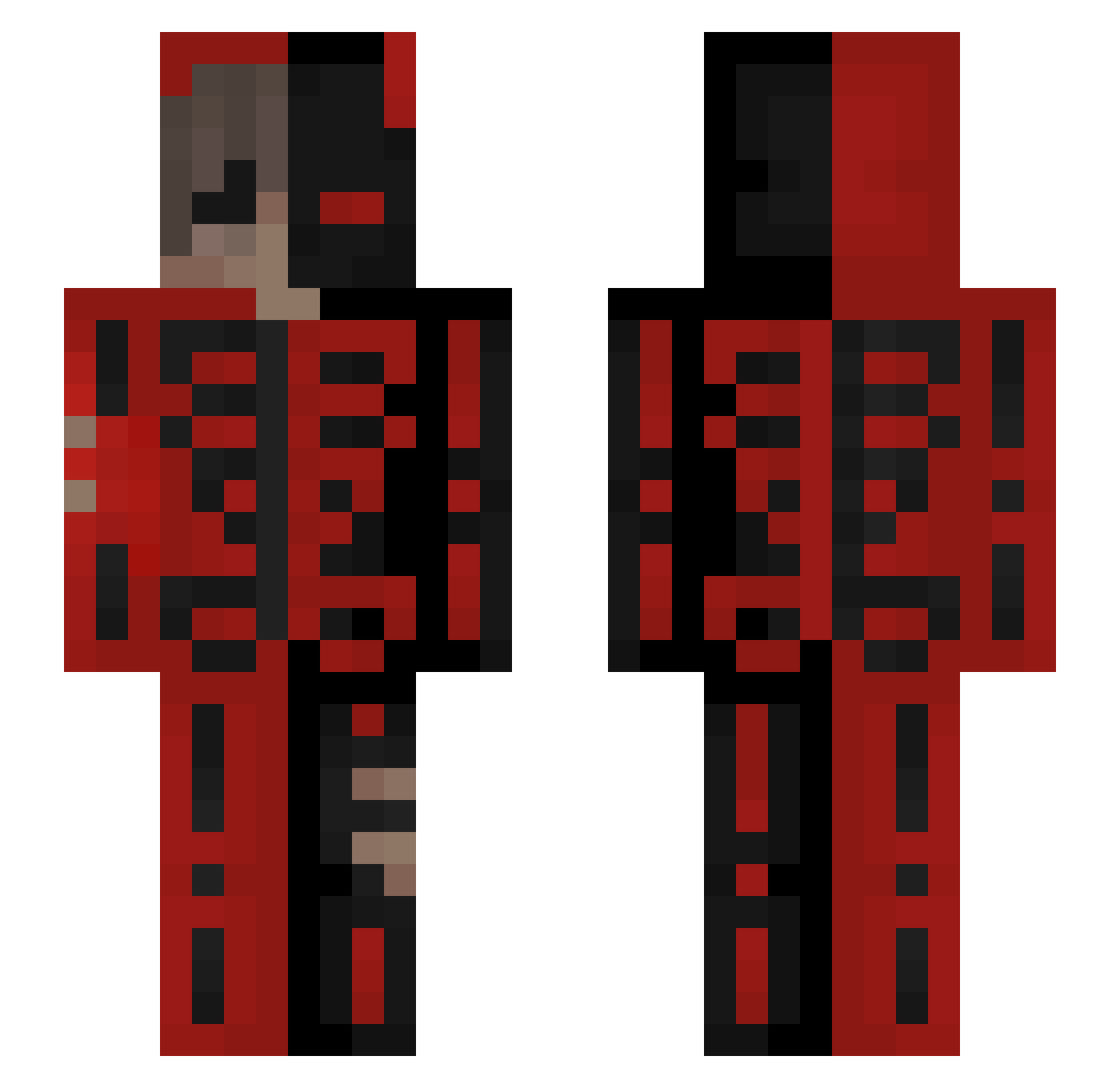 djekq Minecraft skin, front and back view