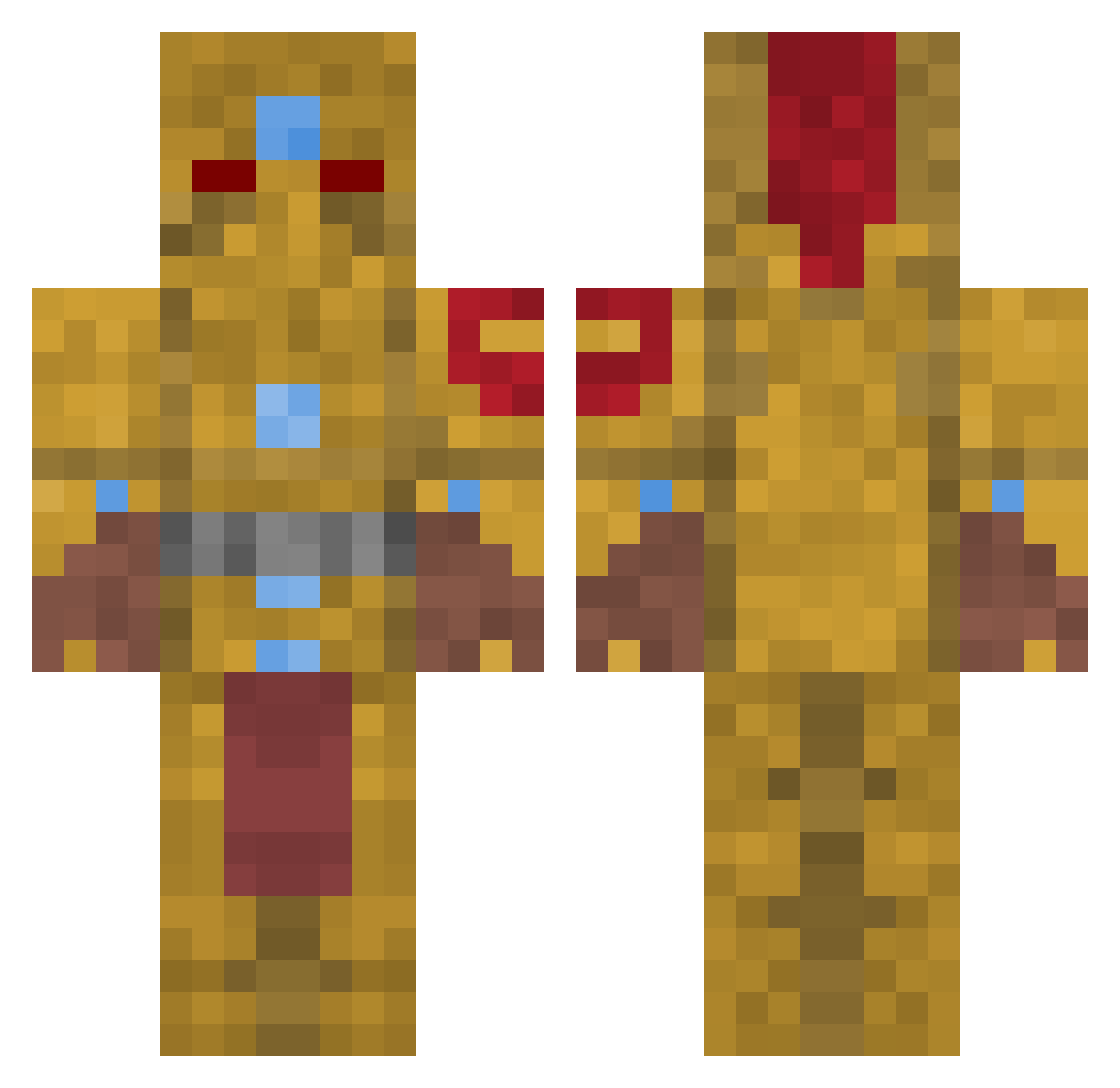 RynnGG Minecraft skin, front and back view