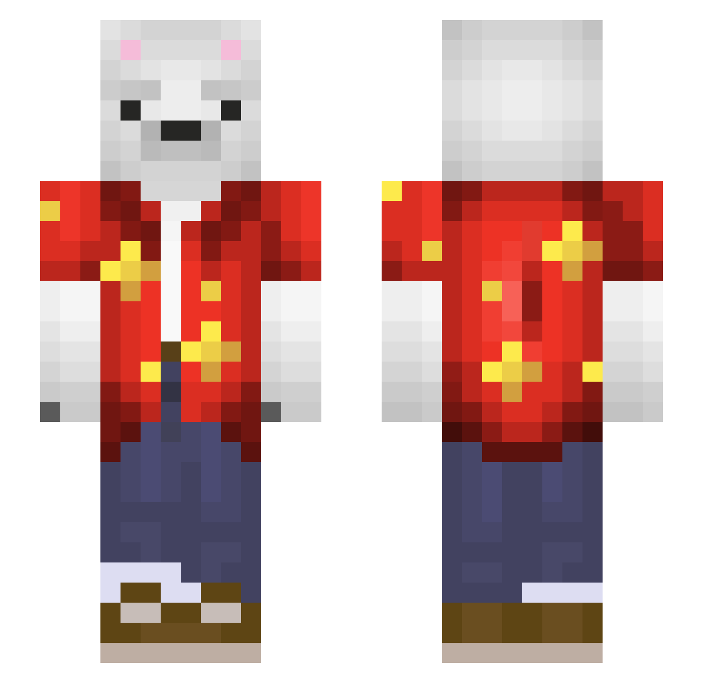 Spades_ Minecraft skin, front and back view