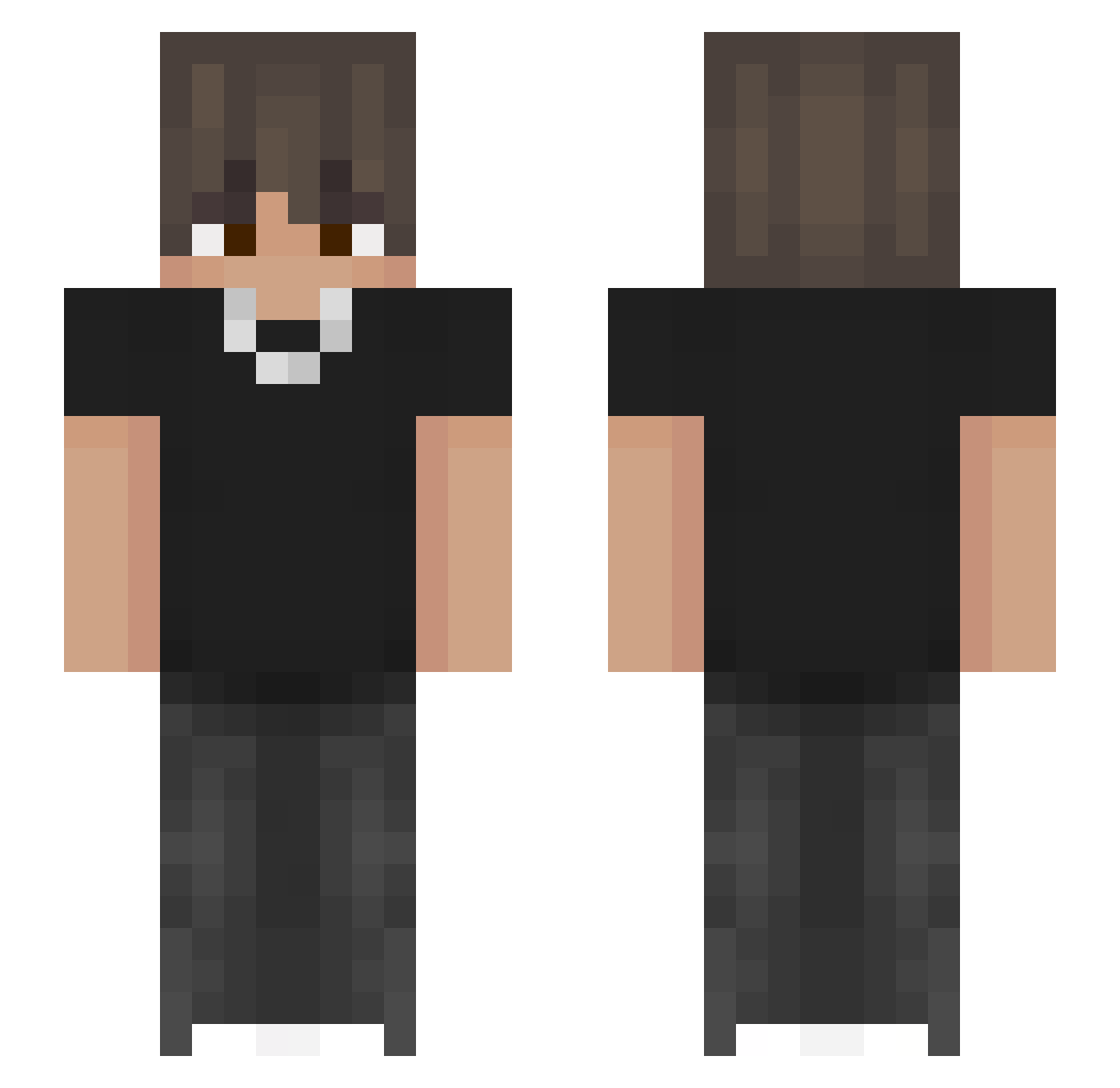 ImNotSleepingss Minecraft skin, front and back view