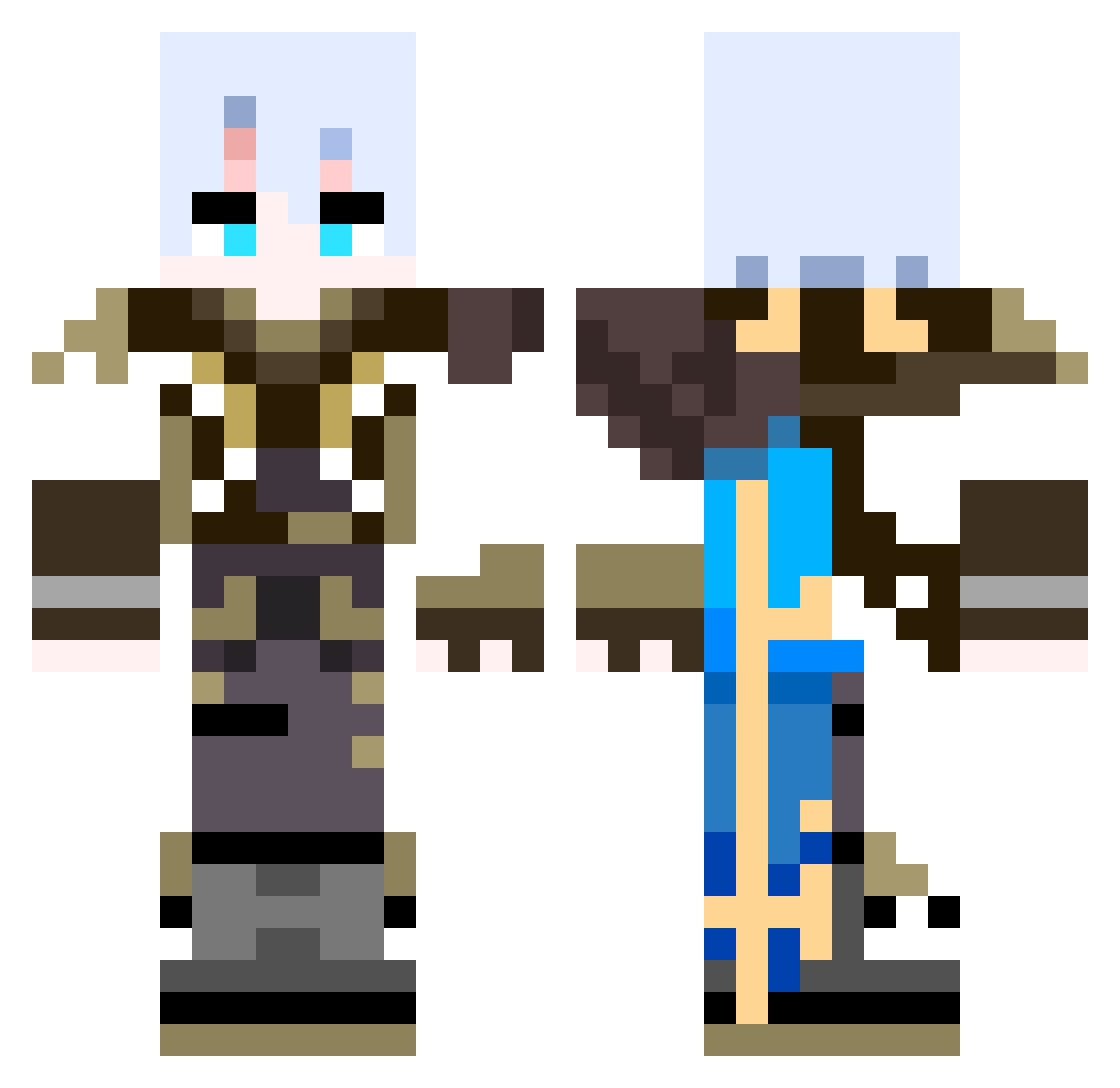 OWO_CAP Minecraft skin, front and back view