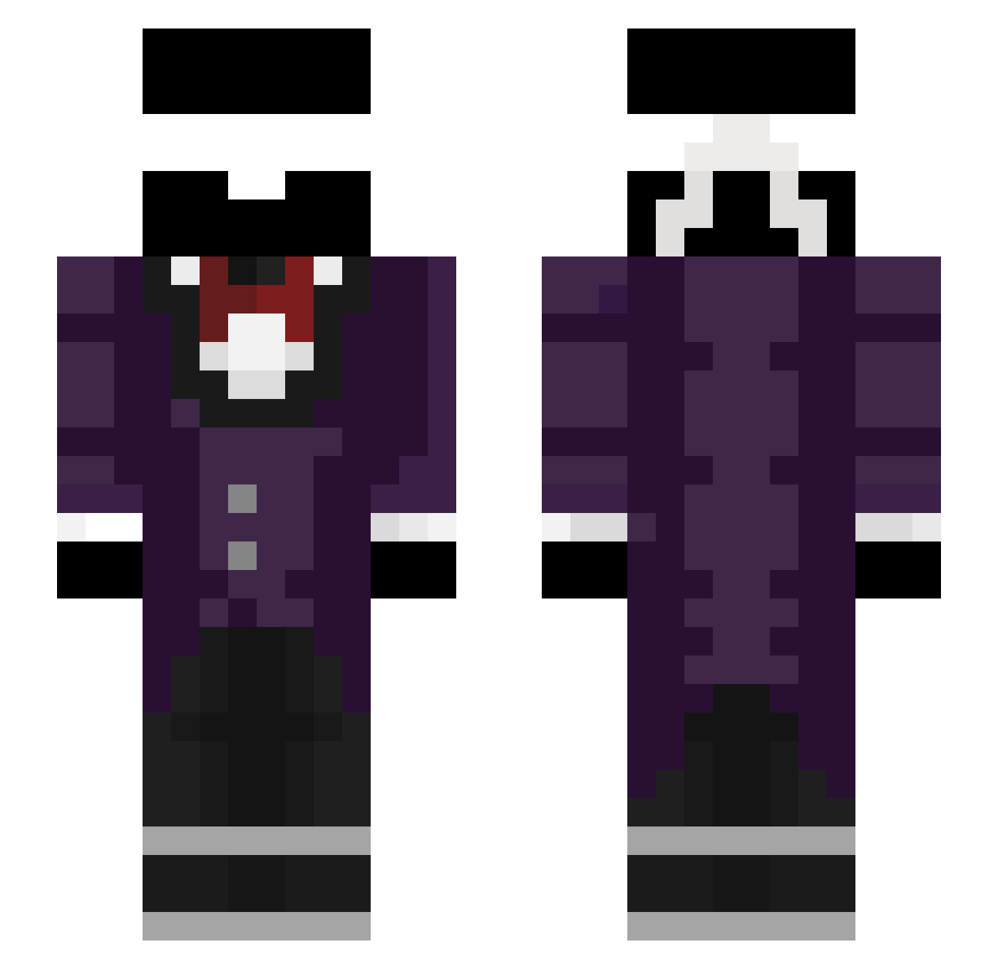 Itisdelo Minecraft skin, front and back view
