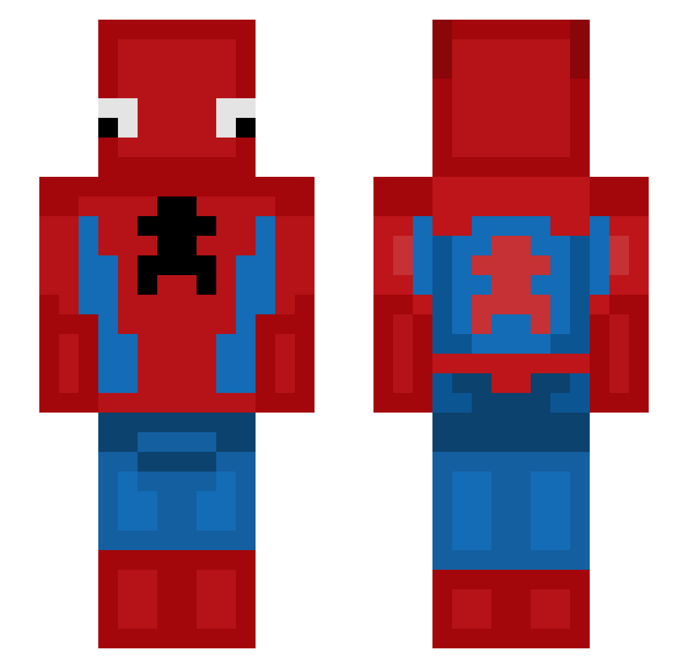 SimplyCarter Minecraft skin, front and back view