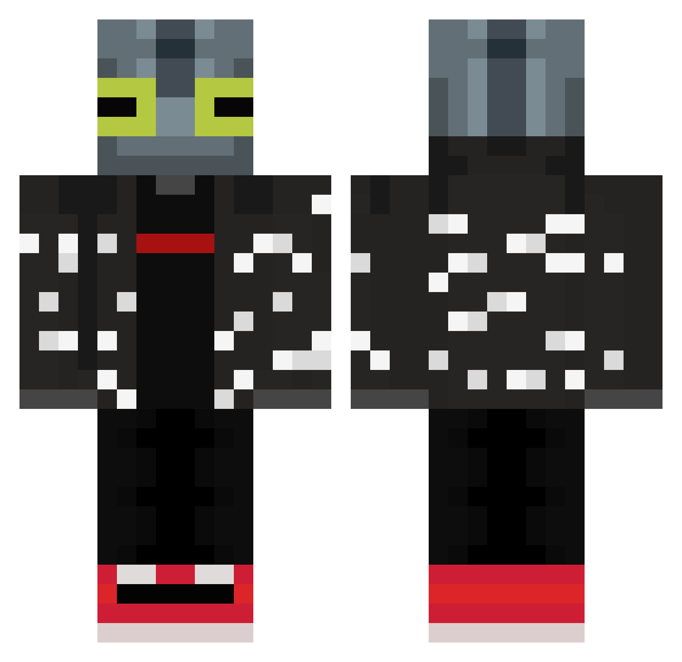 Driba_ Minecraft skin, front and back view