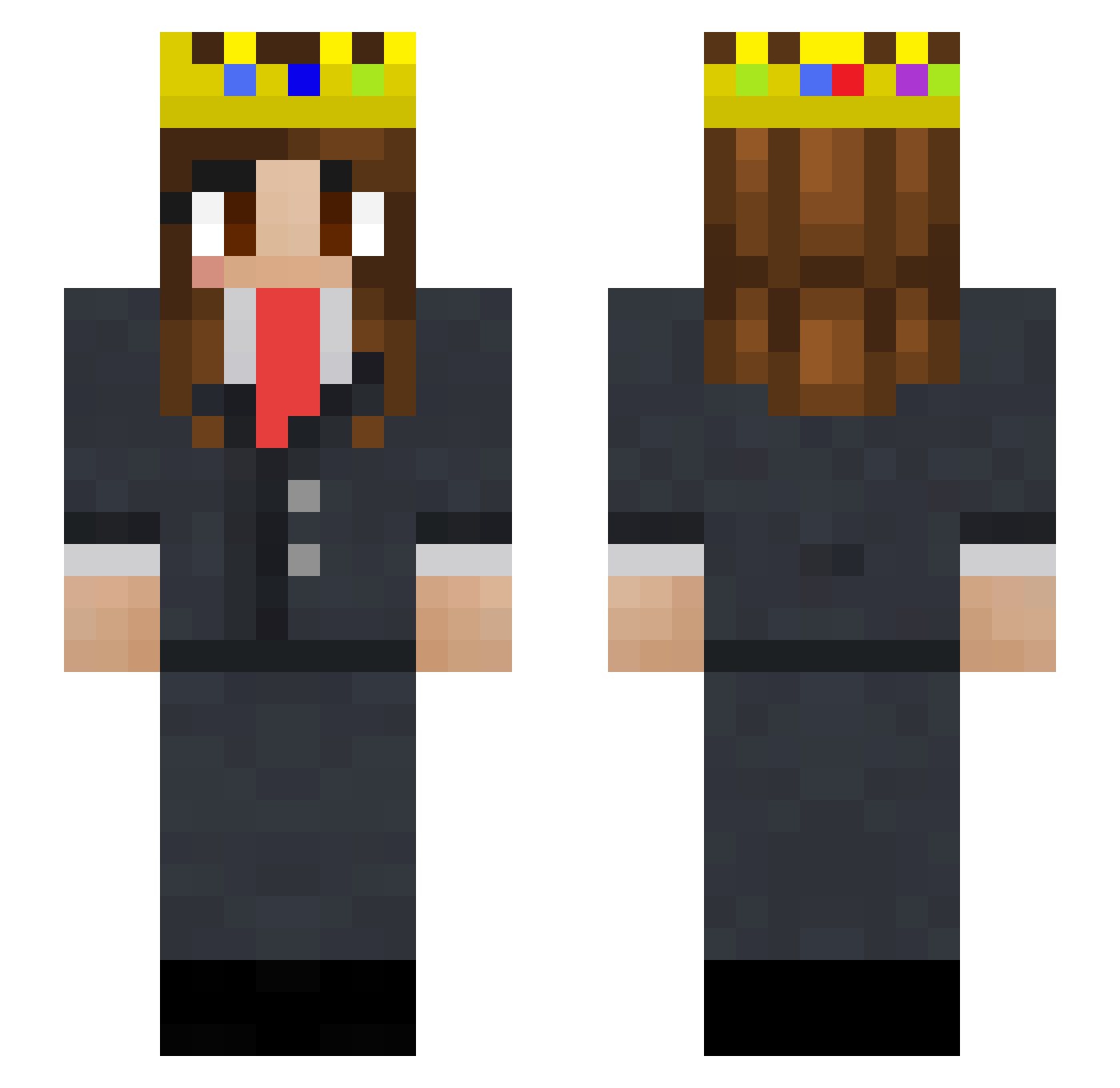 ThantasticThia Minecraft skin, front and back view