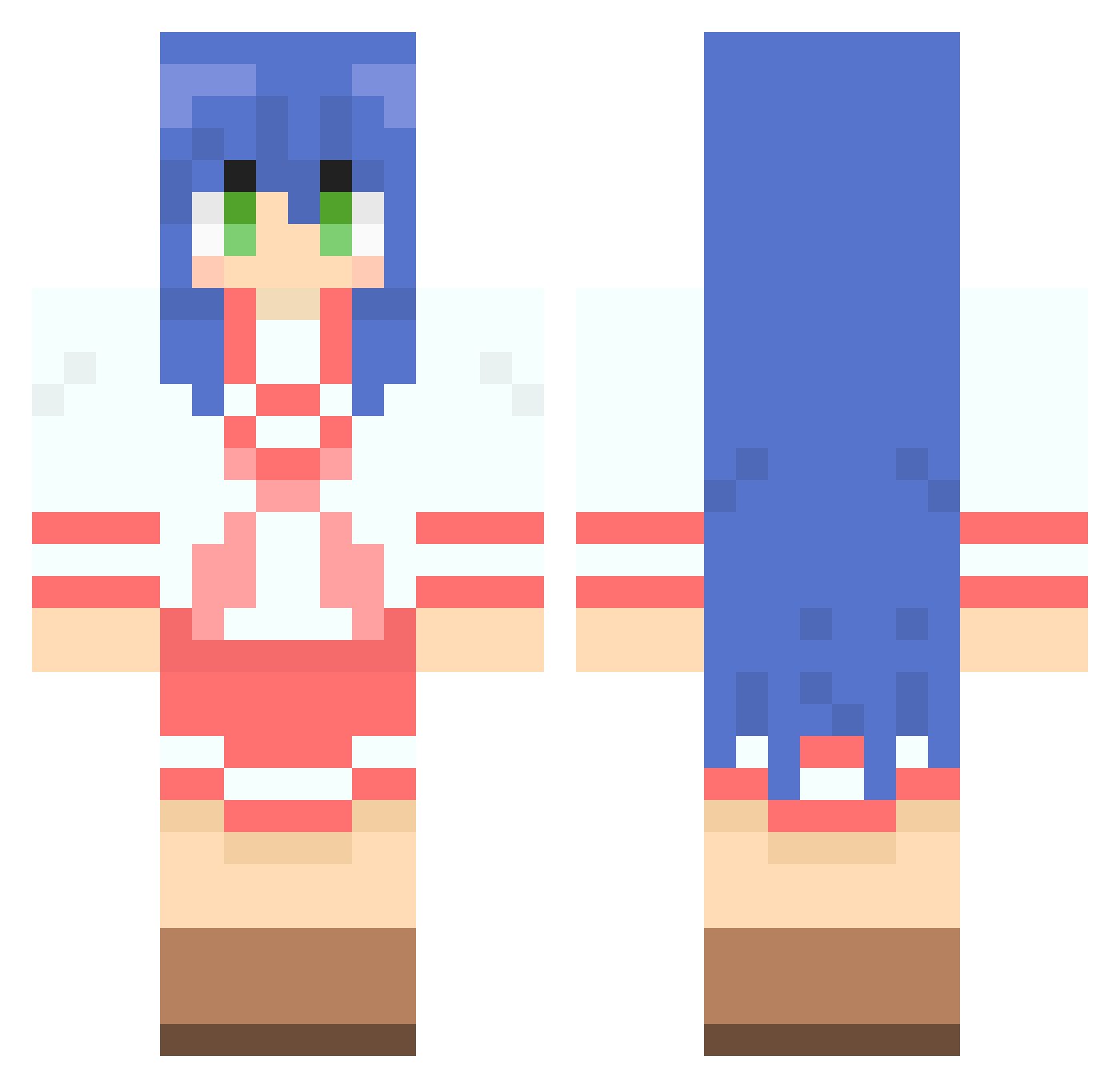 Sv2wwpJx4PDTpSv2 Minecraft skin, front and back view